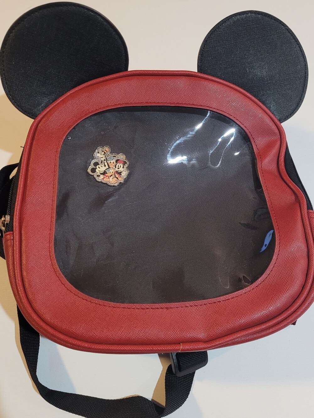 Disney Mickey Mouse ITA Mini Backpack With Push Pin NWT